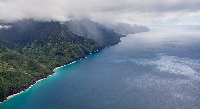 Kauai Blick aus dem Hubschrauber: Pazifik, Na Pali Coast Luftbild aerial photo
