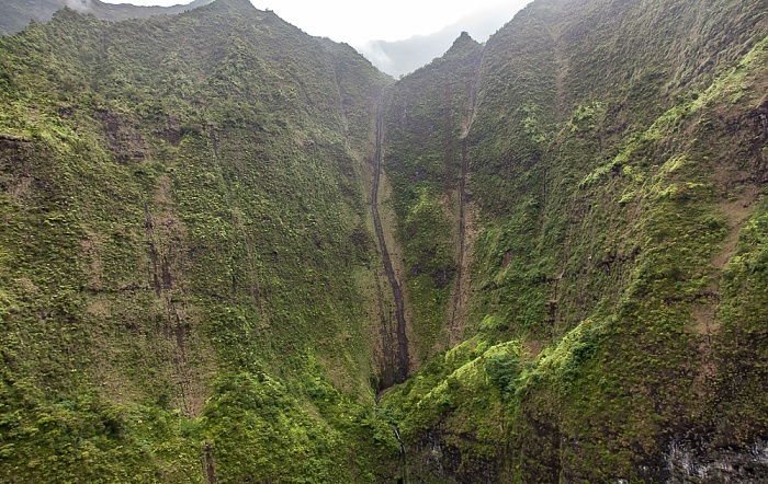 Blick aus dem Hubschrauber: Hanalei Valley Kauai
