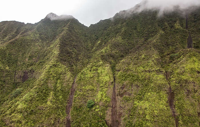 Blick aus dem Hubschrauber: Wailua Valley Kauai