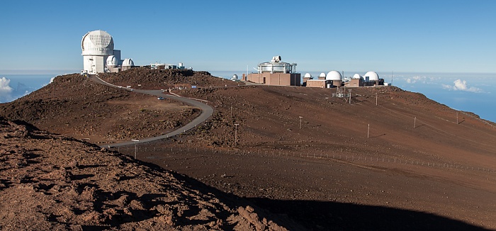 Blick vom Red Hill (Pu'u 'Ula'ula): Haleakala Observatory Haleakala National Park