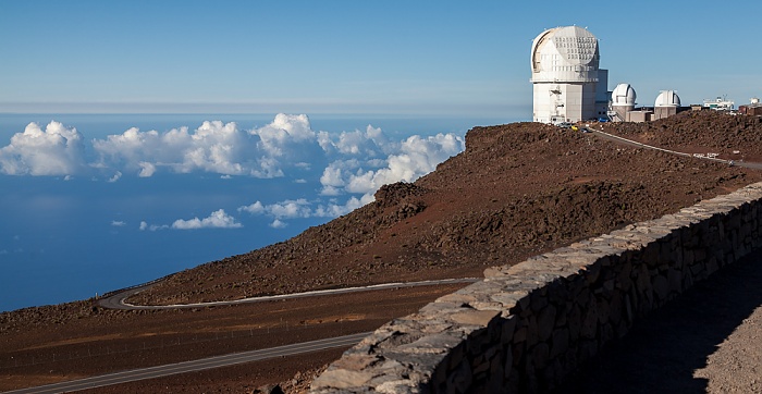 Haleakala National Park Blick vom Red Hill (Pu'u 'Ula'ula): Haleakala Observatory