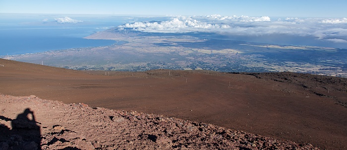 Haleakala National Park Blick vom Red Hill (Pu'u 'Ula'ula): Pazifik und West Maui