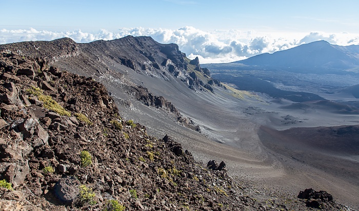 Haleakala National Park Blick vom Haleakala Visitors Center: Haleakala Crater (East Maui Volcano)