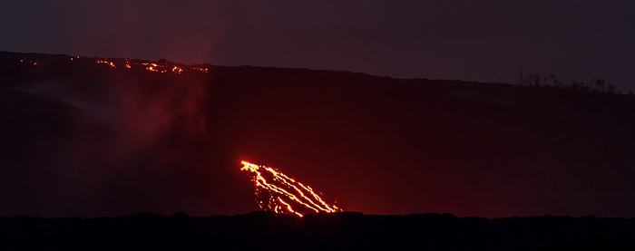Chain of Craters Road: Nächtlicher Lavafluss Hawaii Volcanoes National Park