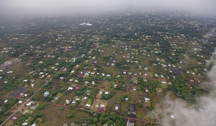 Blick aus dem Hubschrauber: Hawaiian Paradise Park Big Island