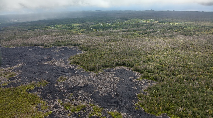 Blick aus dem Hubschrauber: Kilauea-Lavafelder Big Island