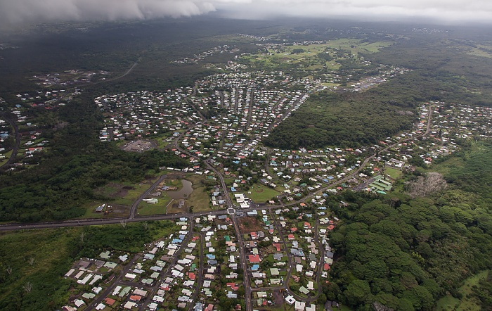 Big Island Blick aus dem Hubschrauber: Hilo Luftbild aerial photo