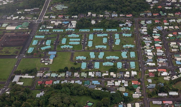 Big Island Blick aus dem Hubschrauber: Hilo Luftbild aerial photo