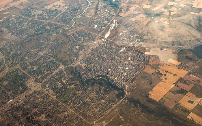 Alberta Calgary 2017-09-16 Flug ICE684 Seattle/Tacoma (KSEA) - Keflavík (KEF/BIKF) Bow River Luftbild aerial photo