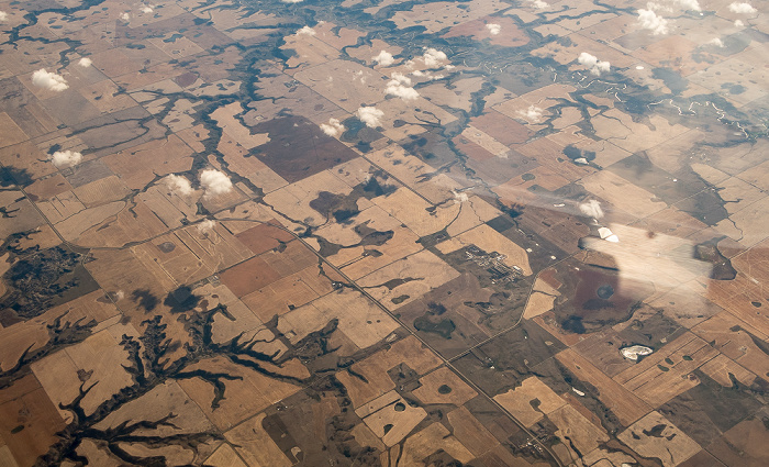 Alberta Rosebud River (oben) 2017-09-16 Flug ICE684 Seattle/Tacoma (KSEA) - Keflavík (KEF/BIKF) Luftbild aerial photo