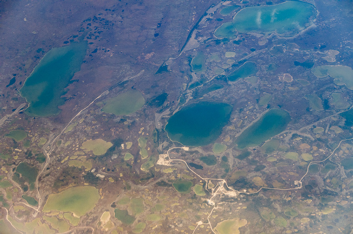 Manitoba Wapusk National Park 2017-09-16 Flug ICE684 Seattle/Tacoma (KSEA) - Keflavík (KEF/BIKF) Christmas Lake Malcolm Ramsay Lake McQueen Lake Luftbild aerial photo