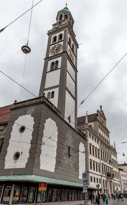 Maximilianstraße: St. Peter am Perlach und Augsburger Rathaus Augsburg