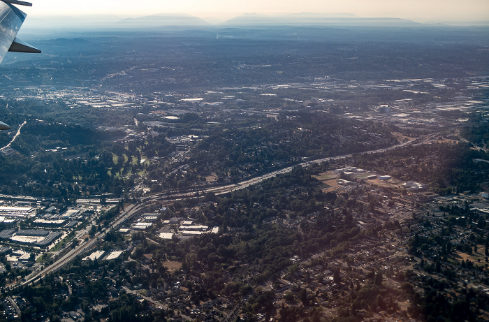 King County: Tukwila, Interstate I-5 (Bildmitte), Washington State Route 599 (links unten) Washington