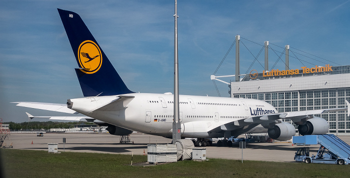 München Flughafen Franz Josef Strauß: Airbus A380 (Lufthansa) 2018-04-27 Flug ELY354 München Franz Josef Strauß (MUC/EDDM) - Ben Gurion (TLV/LLBG)