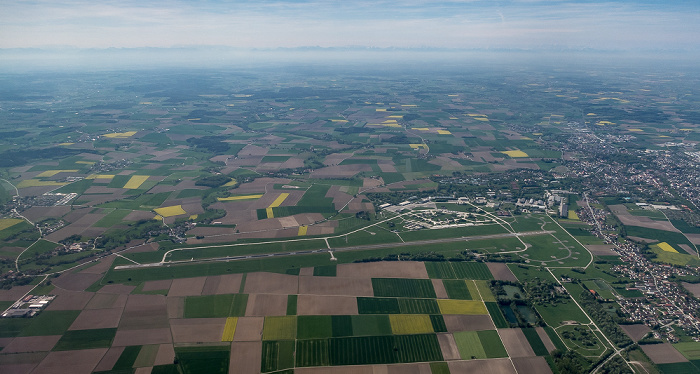 Bayern - Landkreis Erding: Fliegerhorst Erding und Erding 2018-04-27 Flug ELY354 München Franz Josef Strauß (MUC/EDDM) - Ben Gurion (TLV/LLBG) Luftbild aerial photo
