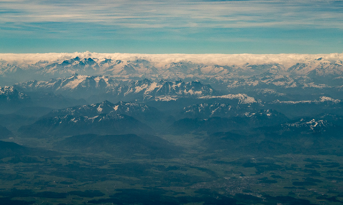 Bayern - Landkreis Traunstein: Chiemgauer Alpen 2018-04-27 Flug ELY354 München Franz Josef Strauß (MUC/EDDM) - Ben Gurion (TLV/LLBG) Luftbild aerial photo