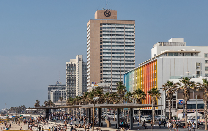 Tel Aviv Bograshov Beach, Shlomo Lahat Promenade, Herbert Samuel Street  Dan Tel Aviv Hotel Renaissance Tel Aviv Hotel Sheraton Tel Aviv Hotel