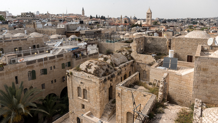Jerusalem Blick von der Hurva-Synagoge: Jüdisches Viertel der Altstadt Christliches Viertel Erlöserkirche Grabeskirche