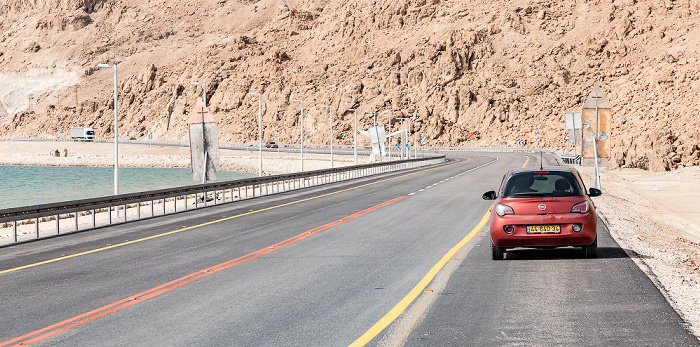 En Bokek Totes Meer, Highway 90 mit Opel Adam