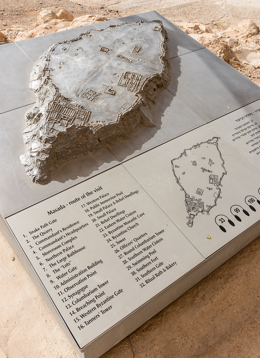 Masada-Nationalpark: Modell des Masada-Tafelbergs