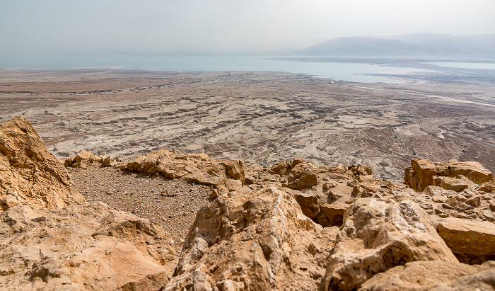 Blick vom Masada-Tafelberg: Totes Meer Masada