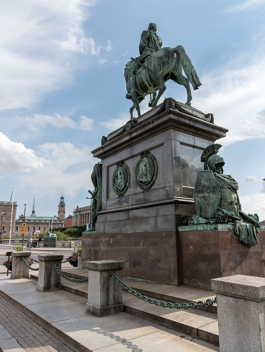 Stockholm Norrmalm: Gustav Adolfs torg - Gustav II Adolfs-Reiterstandbild Gamla stan Storkyrkan