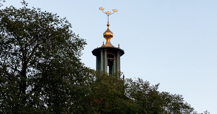 Stadshuset (Stadthaus): Turmspitze mit den drei Kronen Stockholm