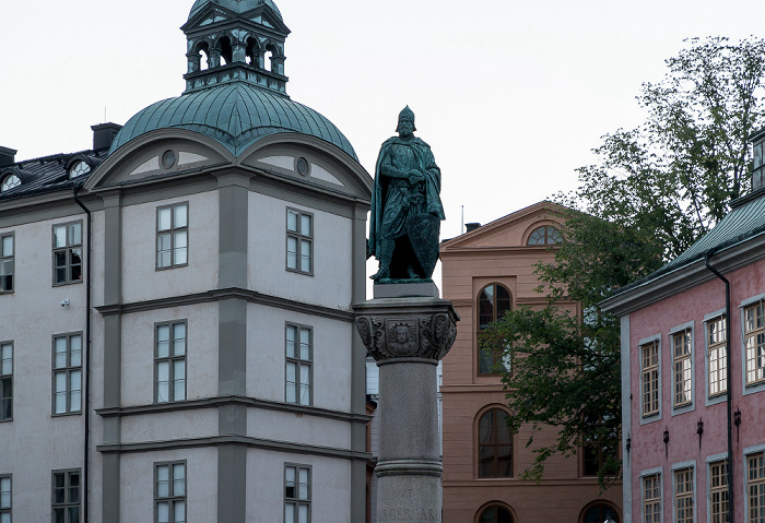Stockholm Altstadt Gamla stan: Riddarholmen - Birger jarls torg mit Birger-Jarl-Denkmal