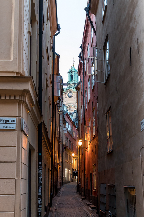Stockholm Altstadt Gamla stan: Göran Hälsinges gränd Storkyrkan