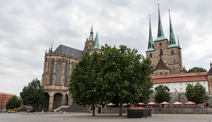 Domplatz, Domberg mit Erfurter Dom und Severikirche
