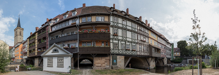 Erfurt Krämerbrücke, Breitstrom (Gera) Ägidienkirche