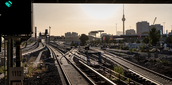 Blick vom Bahnhof Warschauer Straße Berlin