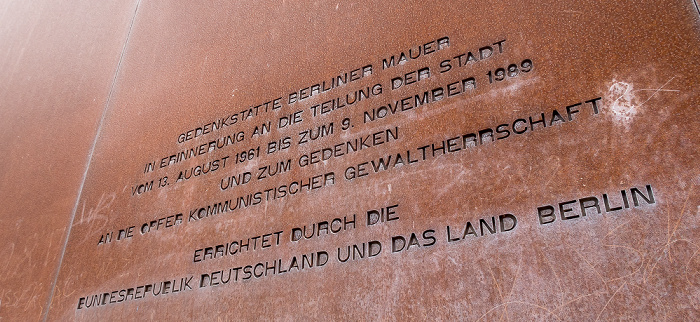 Gedenkstätte Berliner Mauer an der Bernauer Straße Berlin