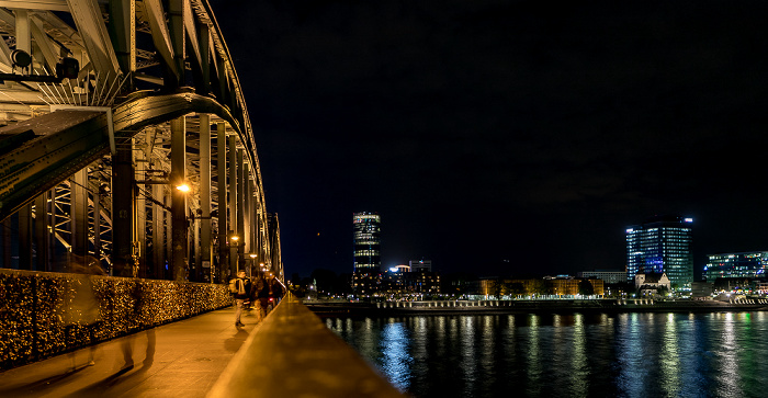 Hohenzollernbrücke, Rhein, KölnTriangle, LANXESS-Zentrale Köln