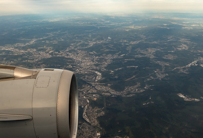 Nordrhein-Westfalen 2018-09-16 Flug DLH1991 Köln/Bonn (CGN/EDDK) - München Franz Josef Strauß (MUC/EDDM) Luftbild aerial photo