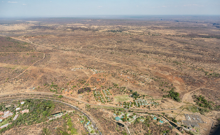 Livingstone Blick aus dem Hubschrauber: Southern Province (Sambia) Luftbild aerial photo