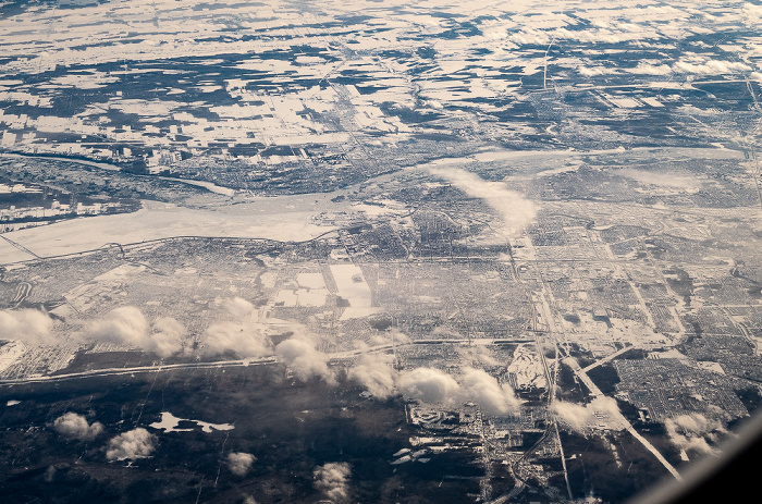 Sankt-Lorenz-Strom, Quebec City 2019-01-26 Flug UAL31 München Franz Josef Strauß (MUC/EDDM) - Newark (KEWR) Luftbild aerial photo