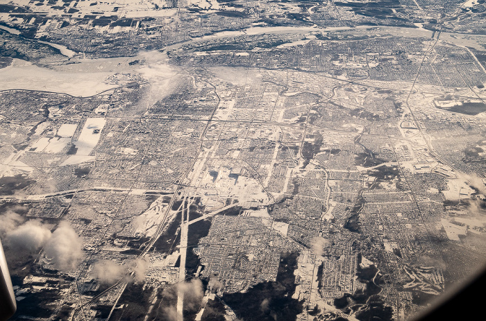 Quebec City, Sankt-Lorenz-Strom (oben) 2019-01-26 Flug UAL31 München Franz Josef Strauß (MUC/EDDM) - Newark (KEWR) Luftbild aerial photo