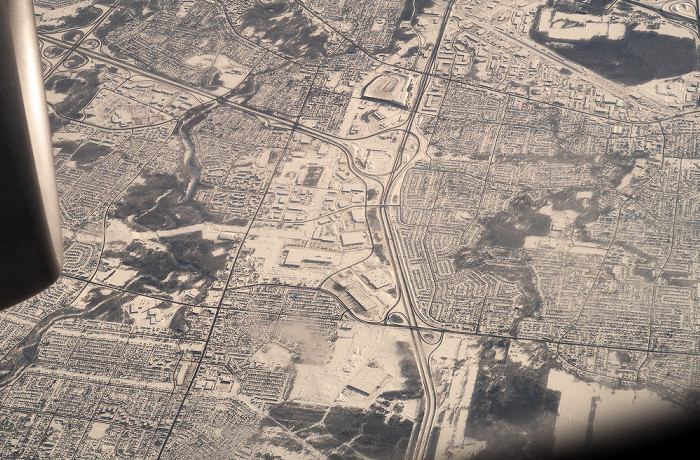 Quebec City: Autoroute A-573 (Autoroute Henri-IV) 2019-01-26 Flug UAL31 München Franz Josef Strauß (MUC/EDDM) - Newark (KEWR) Luftbild aerial photo