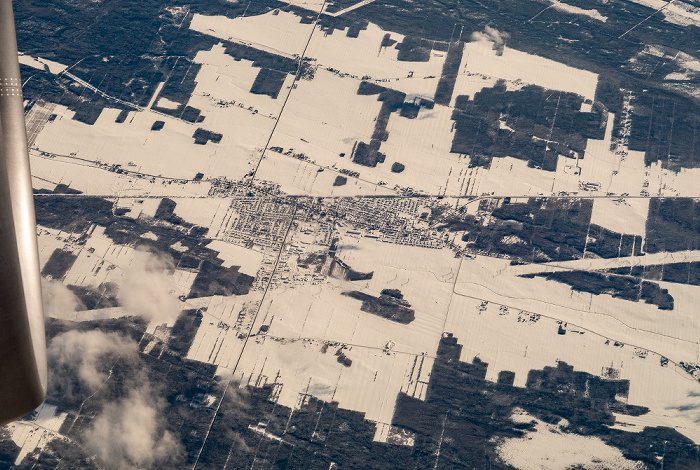 Quebec Chaudière-Appalaches: Saint-Agapit, Route R-116 2019-01-26 Flug UAL31 München Franz Josef Strauß (MUC/EDDM) - Newark (KEWR) Luftbild aerial photo
