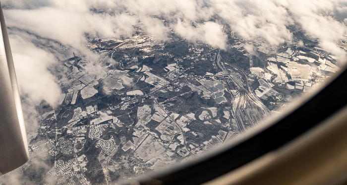 New York Albany County: Selkirk CSX Railyard (rechts) 2019-01-26 Flug UAL31 München Franz Josef Strauß (MUC/EDDM) - Newark (KEWR) Luftbild aerial photo