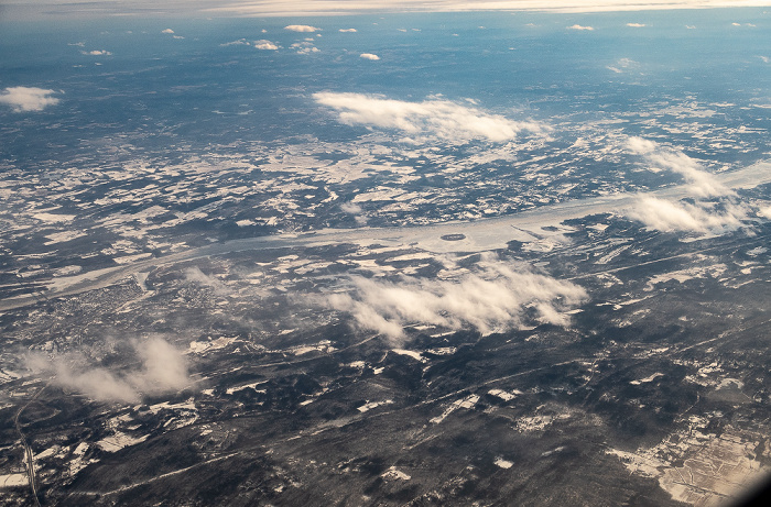 New York V.u.: Greene County, Hudson River mit Seward's Island, Columbia County 2019-01-26 Flug UAL31 München Franz Josef Strauß (MUC/EDDM) - Newark (KEWR) Catskill Luftbild aerial photo