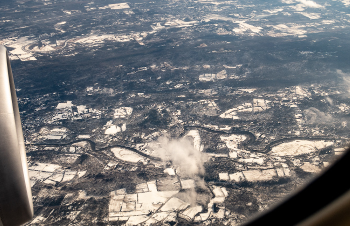 New York Ulster County: Rondout Creek 2019-01-26 Flug UAL31 München Franz Josef Strauß (MUC/EDDM) - Newark (KEWR) Luftbild aerial photo