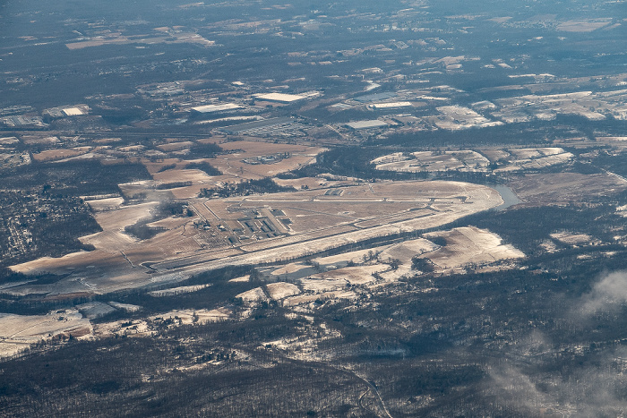 New York Orange County: Orange County Airport 2019-01-26 Flug UAL31 München Franz Josef Strauß (MUC/EDDM) - Newark (KEWR) Luftbild aerial photo