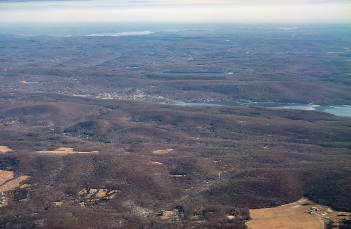 New York Orange County: Greenwood Lake 2019-01-26 Flug UAL31 München Franz Josef Strauß (MUC/EDDM) - Newark (KEWR) Greenwood Lake (New York) Sterling Lake Luftbild aerial photo