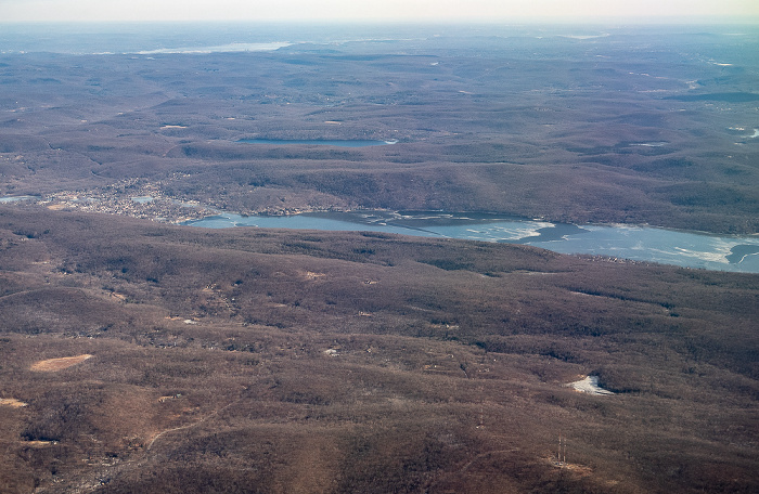 New York Orange County: Greenwood Lake 2019-01-26 Flug UAL31 München Franz Josef Strauß (MUC/EDDM) - Newark (KEWR) Greenwood Lake (New York) Sterling Lake Luftbild aerial photo