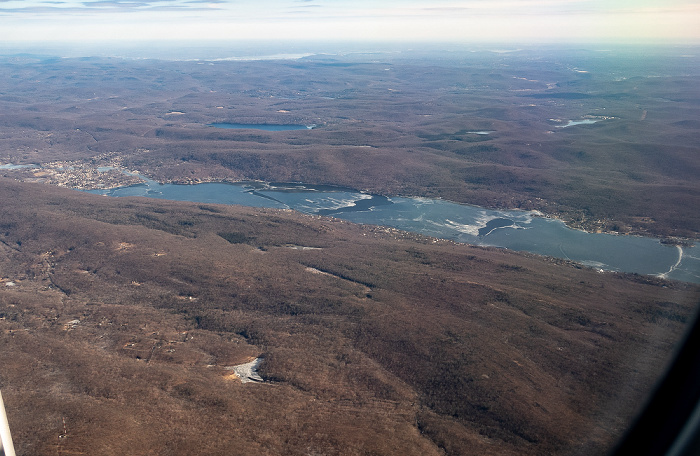 New York Orange County: Greenwood Lake 2019-01-26 Flug UAL31 München Franz Josef Strauß (MUC/EDDM) - Newark (KEWR) Greenwood Lake (New York) Sterling Lake Luftbild aerial photo