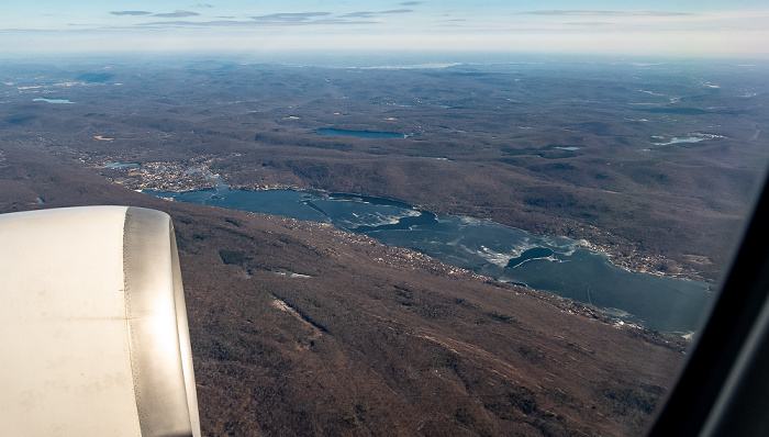 New York Orange County: Greenwood Lake 2019-01-26 Flug UAL31 München Franz Josef Strauß (MUC/EDDM) - Newark (KEWR) Greenwood Lake (New York) Sterling Lake Luftbild aerial photo