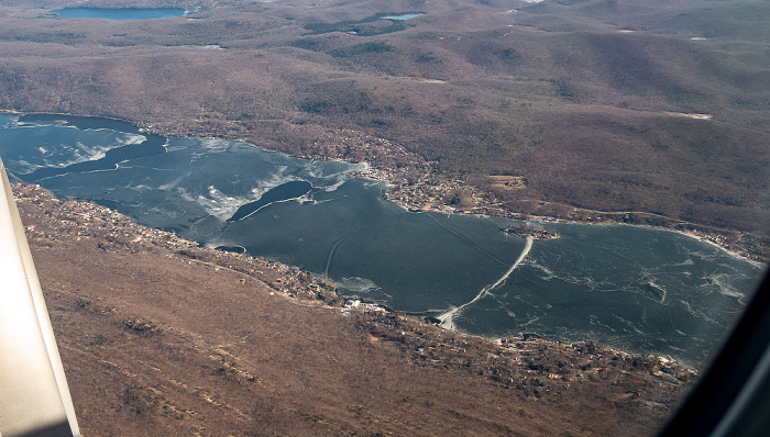 New Jersey Passaic County: Greenwood Lake 2019-01-26 Flug UAL31 München Franz Josef Strauß (MUC/EDDM) - Newark (KEWR) Storms Island Luftbild aerial photo