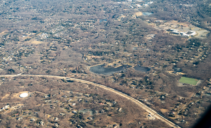 New Jersey Bergen County: Interstate I-287, Shadow Lake 2019-01-26 Flug UAL31 München Franz Josef Strauß (MUC/EDDM) - Newark (KEWR) Luftbild aerial photo